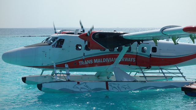 Sea plane in Maldives