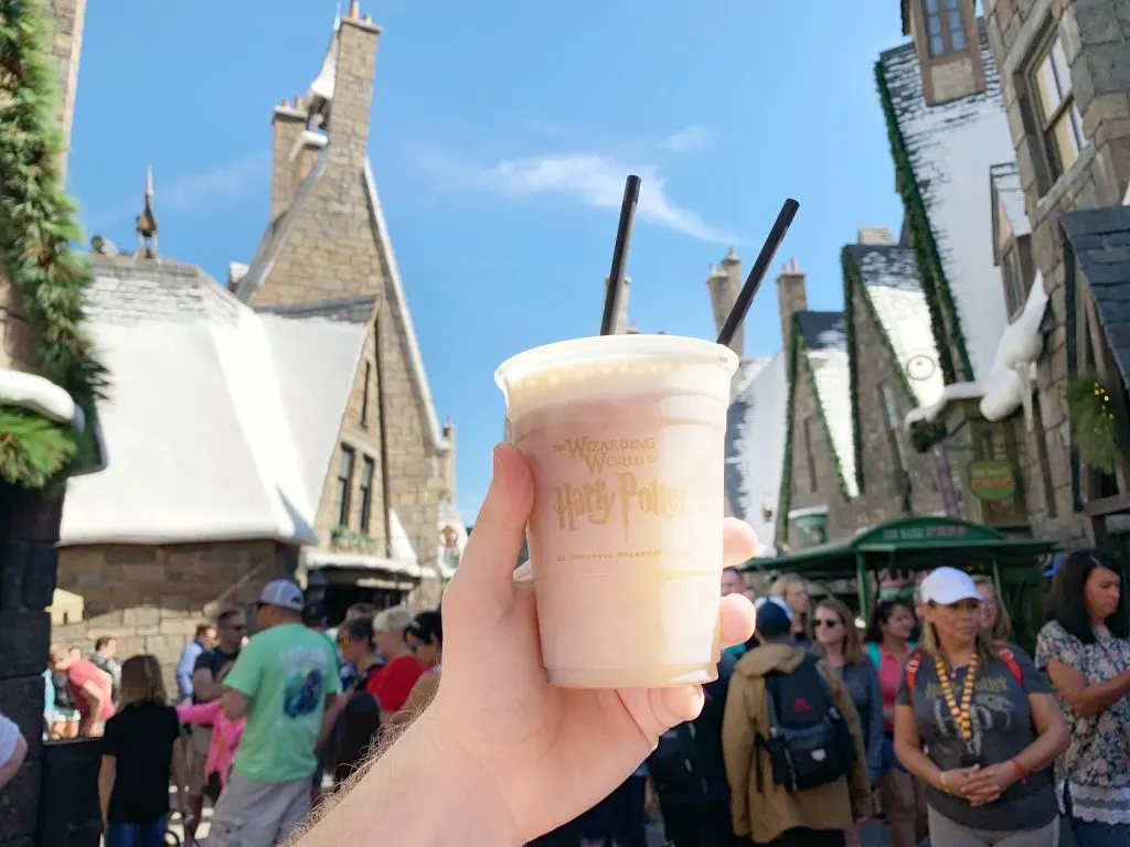 Frozen Butterbeer at the Wizarding World of Harry Potter at Universal Studios in Orlando
