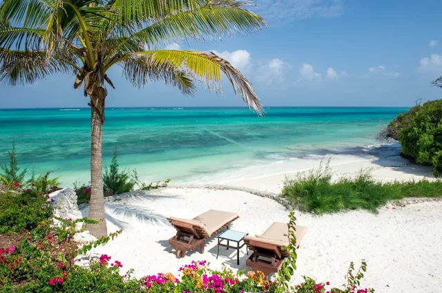 honeymoon resort on the beach in Zanzibar