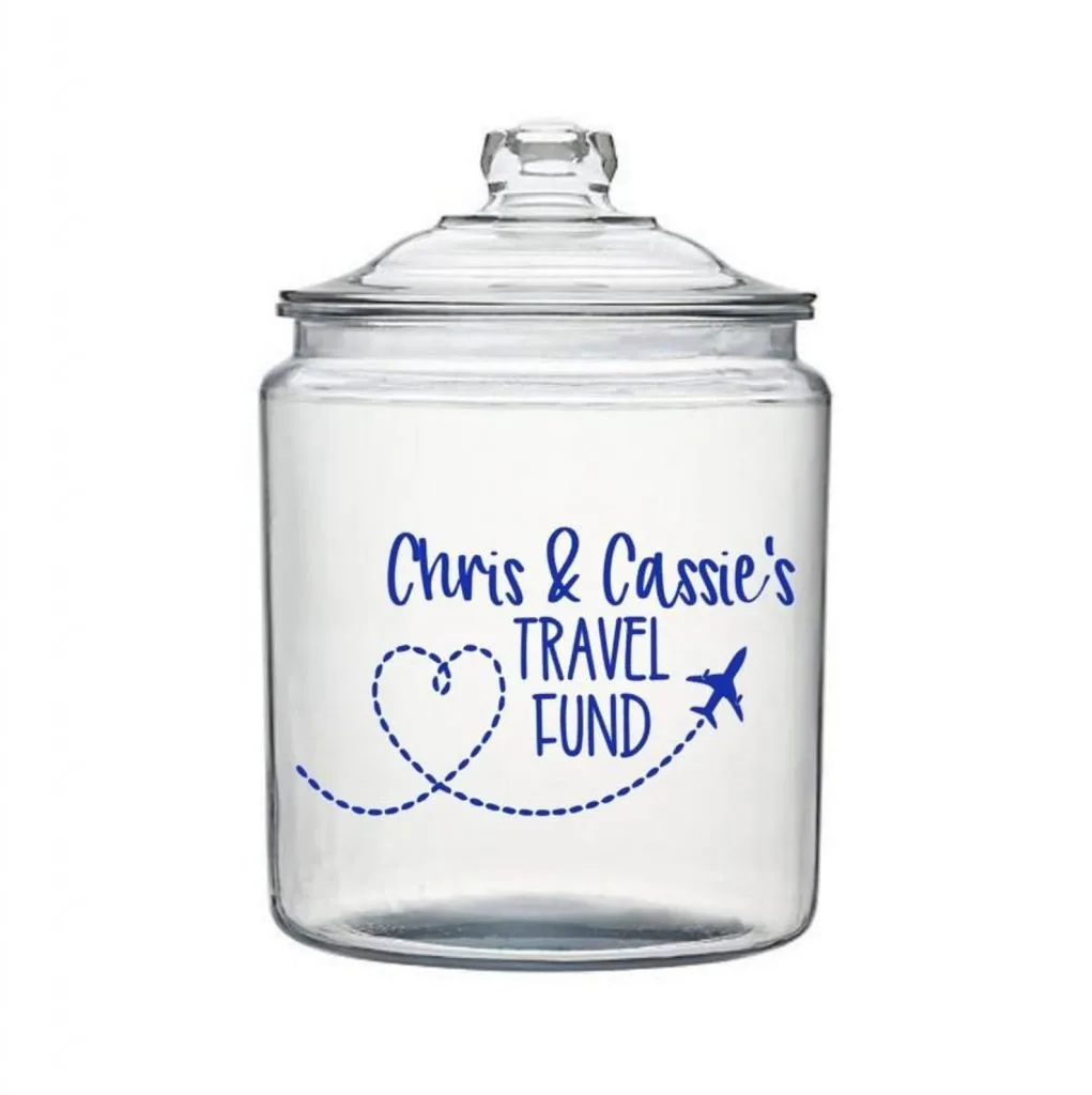 Honeymoon Fund Decal with Airplane