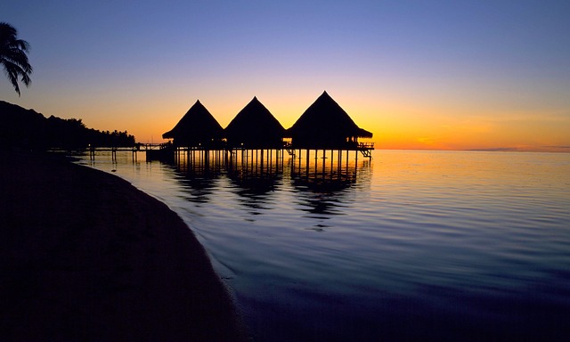 a romantic tahiti sunset for honeymooners