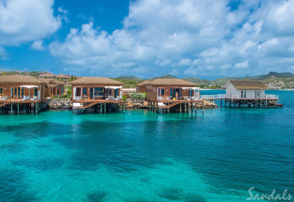 Sandals Grande St. Lucian over the water bungalows 
