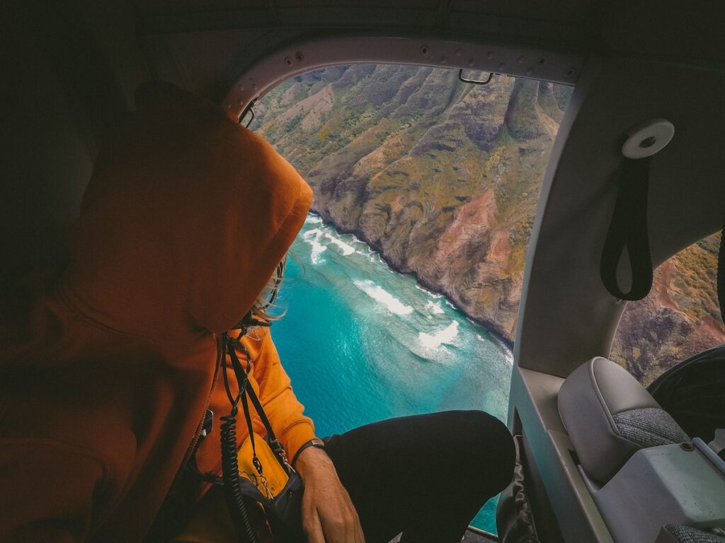 Helicopter with view