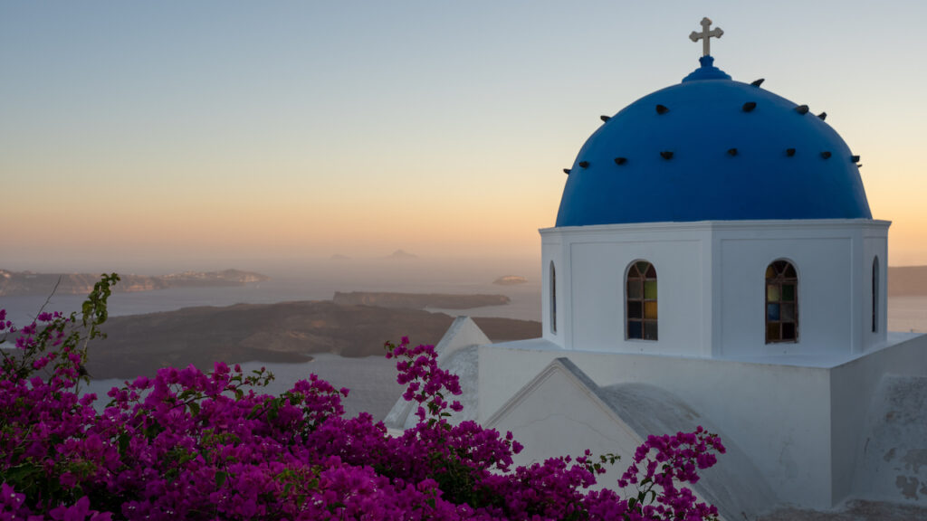 Santorini Blue Dome Church