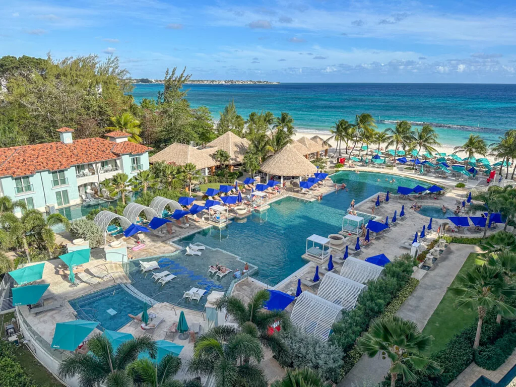 Sandals Barbados view of pool from above