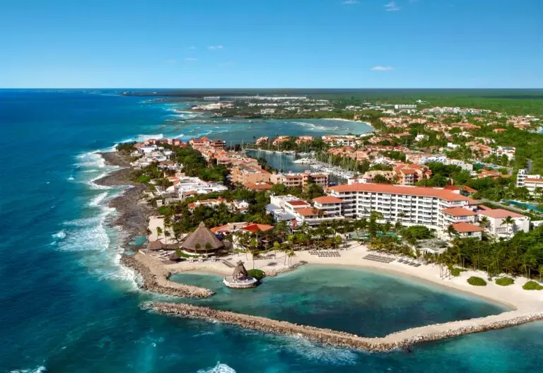 Aerial view of the TRS Resort outside of Tulum.